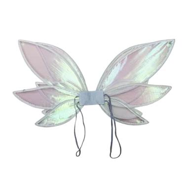 Imagem de Colaxi Asas de Fada - Acessórios de Fantasia para Adultos e Crianças, Ideais para Cosplay, Teatro e Apresentações Cênicas, Branco