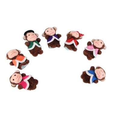 Imagem de Naroote Macaco bebê Dedo Fantoche Brinquedos Conjunto de Jogo Interativo para Educação Pai-filho Material de Pelúcia para Diversão Familiar (Marrom)