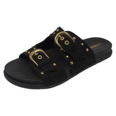 Imagem de Sandália Papete Feminina Casual Tachas Metalizadas Via Marte