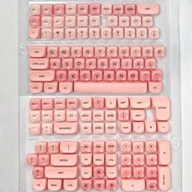 Imagem de ILYCHEEGAMI PBT Keycap HOA Peach Pink Semi-Permeable Matte Surface Applicable Mechanical Keyboard Switch (HOA-Peach Pink)