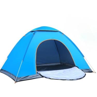 Imagem de Barraca Tenda Proteção Solar Praia Acampamento Uv Portátil Tem cortina de porta e bolsa portátil(200x150x115cm(2 porta))