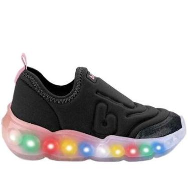 Imagem de Tênis Infantil Feminino Bibi com LED 1252015 Preto/Rosa-Masculino