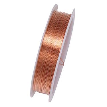 Imagem de aqxreight Fio para Miçangas de Joias de 0,8 Mm, Fio Artesanal de Cobre Resistente a Manchas Com 3 Cores para Fabricação de Pulseiras de Colar de Joias DIY (BROWN)