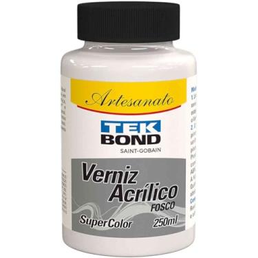 Imagem de Produto para Artesanato, Tekbond, Verniz Acrílico Fosco, 250 ml, Pacote com 3