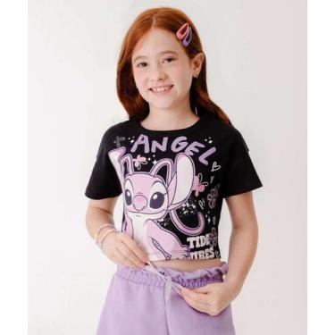 Imagem de Blusa Infantil Angel Stitch Disney Tam 4 a 10-19081, 8, Preto