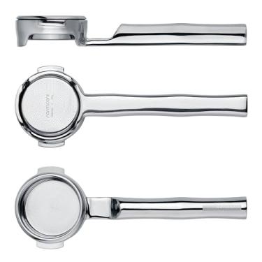 Imagem de Normcore 58 mm Todo Aço Inoxidável 180° Horizontal Lay-Flat Bottomless Portafilter - Serve para E61, ECM, Rocket, Flair 58, Profitec - Cesta de Alta Extração de 18 g, Inclui Tela de Disco, Filtro de