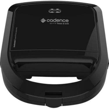 Imagem de Sanduicheira eletrica compacta, prepara sanduiches rapidamente, facil limpeza, preto,750w, e, pratico, funcional, eficaz,