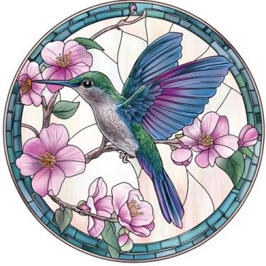 Imagem de Apanhador solar de acrílico colorido, decoração de janela pendurada com apanhadores de sol de beija-flor, arte de parede de criador de arco-íris, para sala de estar, quarto, varanda, decoração de