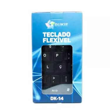 Imagem de Teclado Flexível DK-14, Conexão USB Com Fio, Compatível com Windows/Mac OS/Linux, Alfa Numérico