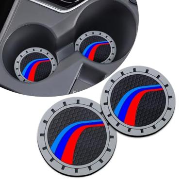 Imagem de Erivis 2 peças de porta-copos de carro para Subaru CrossTrek Outback Forester Ascent Impreza Legacy Acessórios, Porta-copos de carro de silicone antiderrapante embutido com logotipo esportivo fluindo