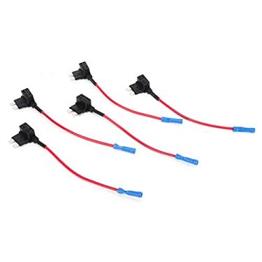 Imagem de Semme 5 Pçs Circuito Adicional do Carro Lâmina Padrão Médio Caixa de Fusíveis Bloco Titular Plástico Cabeça Azul para Acessórios Eletrônicos Automotivos