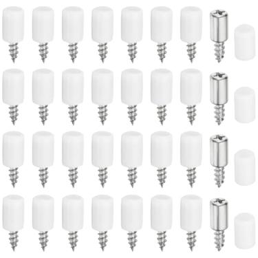 Imagem de PATIKIL Pinos de suporte de prateleira, 50 peças de pinos de prateleira de armário de metal para prateleiras com manga de silicone antiderrapante para armário de cozinha, armário de livros, estojo de