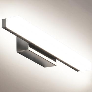 Imagem de Luminária de parede LED para banheiro, luz branca 6000K, ideal para quadros e fotos. Perfeita para iluminar paredes acima do espelho do banheiro. Classificação IP44 de resistência à água. Ca