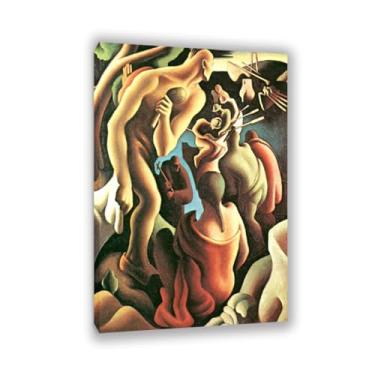 Imagem de Thomas Hart Benton Paintings Wall Art American Discovery Viewed Classic Art Reproduções Thomas Hart Benton Pôster em tela para sala de estar decoração de parede de casa 90 x 60 cm (35 x 24 polegadas