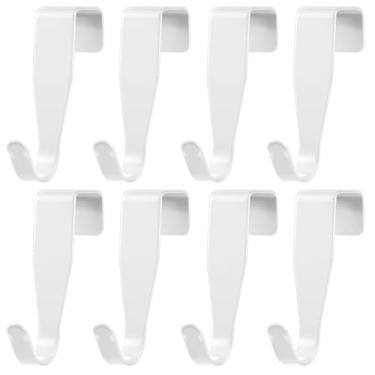 Imagem de XLIUAX Pacote com 8 ganchos para porta de armário, em forma de J, gancho de armazenamento único de metal para pendurar toalhas, roupas, bolsas, cubículos, cozinha, banheiro