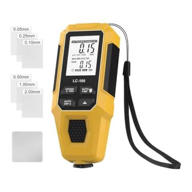 Imagem de Amagogo Ferramenta de Medição de Espessura de Tinta para Carros, Testador de Revestimento para Fabricação de Metal, Amarelo, Tamanho real