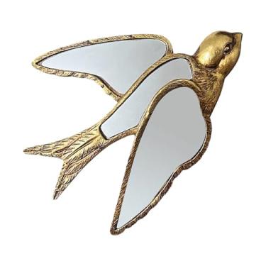 Imagem de Espelhos Decorativos para Decoração de Parede,Arte Decorativa Vintage em Resina com Forma de Andorinha | Espelhos Para Decoração De Parede Sala De Estar | Para Escritório Quarto De Bebé Casa De Banho