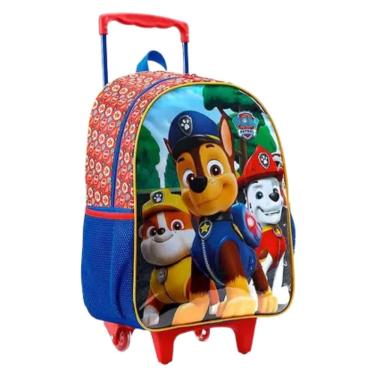 Imagem de Mochila Patrulha Canina Paw Patrol Alça Reforçada Resistente com Bolsos para Garrafinhas - Patrulha Canina - Xeryus