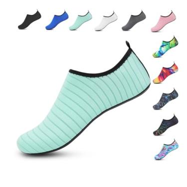 Imagem de Meias aquáticas Barefoot de secagem rápida para natação, praia e passeios de barco, Azul-claro, 8/8.5 UK