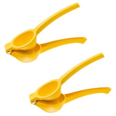 Imagem de 2 espremedores de limão, espremedor de frutas cítricas portátil, ferramenta de barra de espremedor de limão de liga de alumínio para restaurante de limão e limão, extrai o máximo de suco possível