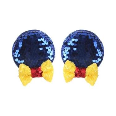 Imagem de Clipe De Cabelo Com Orelhas De Rato Disney Brilhantes Para Meninas, Ac