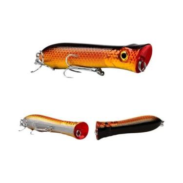Imagem de Pesca artificial popper isca, 8cm, 12g, isca dura, wobblers, crankbait