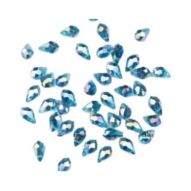 Imagem de 50 Peças De Pingente Briolette 5x8mm Em Cristal Austríaco, Gota D'água