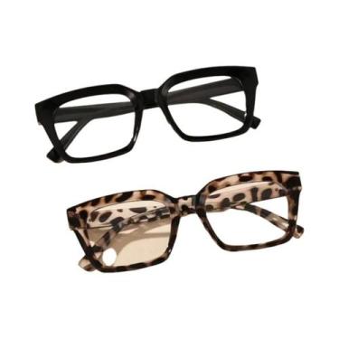 Imagem de Óculos Clássicos De Armação Quadrada Sem Grau Para Uso Diário, Trabalh