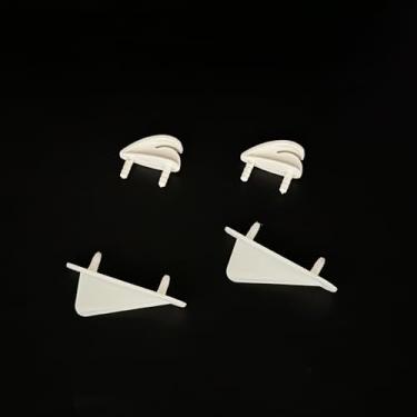 Imagem de 4PCS RC Airplane Nylon Control Horn Fixed Tip Protector Wing Tip Protector Wing Retainer Skids Protecting Corner for RC Plane Helicopter DIY Model Aircraft Parts (28mm White / 50x18mm White)