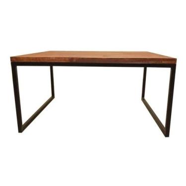 Imagem de Mesa de Centro Ferro e Madeira Estilo Industrial - Ruffino Designer