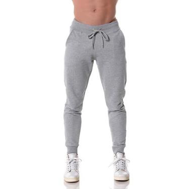 Imagem de Calça Masculina Moletom Cinza - CHIELLA, M, Cinza, Masculino