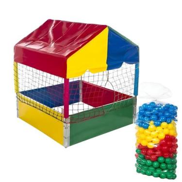 Imagem de Casinha Piscina De Bolinhas 1,00m 500 Bolinhas Coloridas - Rotoplay