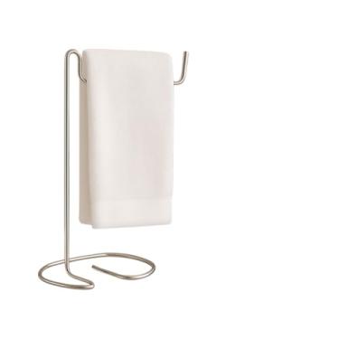 Imagem de Porta Toalha De Rosto Para Pia Lavabo Bancada Suporte Papel Higienico Pano De Prato Preto(Cromado)