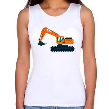 Imagem de Regata Feminina Escavadeira - Foca na Moda, Branco, M