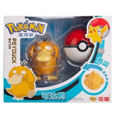 Imagem de Boneco Brinquedo Articulado Psyduck Pokémon Pokébola Na Caixa - Takara