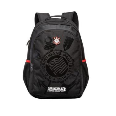 Imagem de Mochila de Costas Corinthians Timão Esportiva Juvenil - Xeryus, Preto