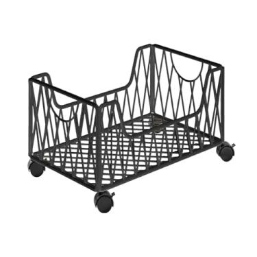 Imagem de KAIYUEMAOYI Caixa Organizadora com Rodinhas para Guardar Livros Embaixo Da Mesa, Carrinho de Livros, Estante Móvel para Escola, Sala de Aula E Dormitório, Preto, M