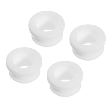 Imagem de 4 peças de encaixe com ilhós de borracha diâmetro 18 mm ID 14 mm H 14 mm vedação anti-arranhões para caixa elétrica tubo de cabo branco