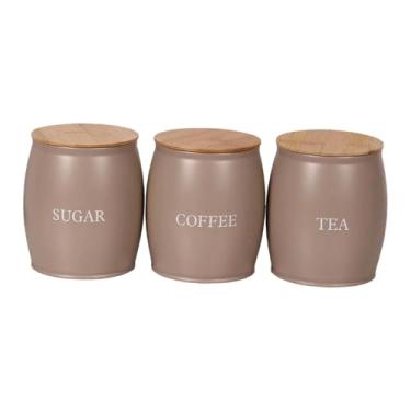Imagem de YWJLQH Conjunto de 3 Organizadores de Recipientes para Alimentos, Potes de Ferro para Armário de Cozinha, Ideal para Guardar Alimentos, Biscoitos E Outros Ob, Style F, Tamanho real