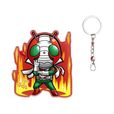 Imagem de Pingente Acrílico Kamen Rider De 6CM Para Crianças, Chaveiro De Mochil