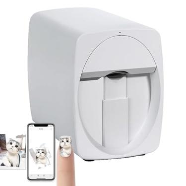 Imagem de Impressora automática de unhas 3D - Máquina de pintura de unhas portátil self-service para crianças, estúdios de unhas, manicure e amantes de unhas - fácil de usar e design compacto, branco