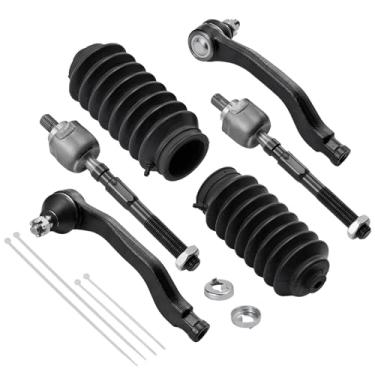 Imagem de SYKRSS 6 peças ES3331 ES3332 EV299, kit de extremidade de haste de direção interna e externa compatível com Honda Civic 1992-1995, botas