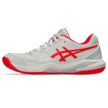 Imagem de ASICS Tênis feminino Gel-Dedicate 8 Pickleball, Creme/Vermelho Flash, 38