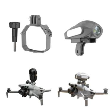 Imagem de SZZCNOX Kit de holofote de LED e suporte de montagem para acessórios DJI Mini 5 Pro, suporte de expansão multiuso para câmeras Insta360 GO 3S/GO 3/Go Ultra/DJI OSMO Nano (conjunto de suporte de