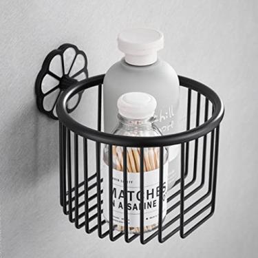 Imagem de Kit de acessórios de banho, conjunto de ferragens de banheiro, suporte de papel de rolo de banho, cesta de lenços, escova de vaso sanitário, gancho único, acessórios de banheiro montados na parede