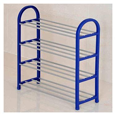 Imagem de 3FLQOOPP Sapateira para entrada de 4 níveis organizador de sapateira de entrada armazenamento de sapatos plástico multifuncional prateleira de torre de sapatos economiza espaço e fácil de montar