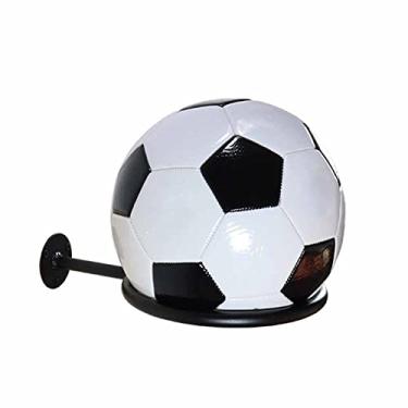 Imagem de ZDJZMGZ Suporte para exibição de bolas internas, suporte de parede de bola única, rack de armazenamento de basquete, suporte de armazenamento de bolas na parede, para bola de futebol de vôlei