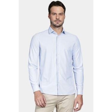 Imagem de Camisa Aramis Manga Longa Slim Listrada Azul-Masculino