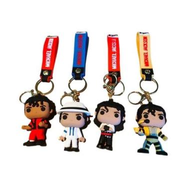 Imagem de Chaveiro Michael Jackson Rei Da Dança 4 Estilos Clássico Cantor Porta-