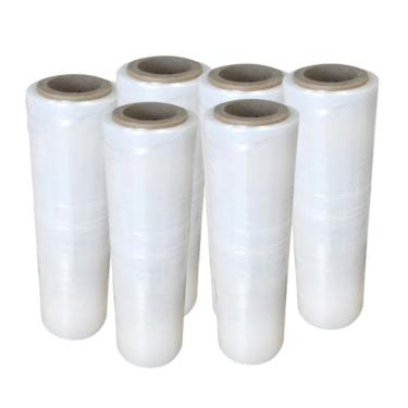 Imagem de Bobina Filme Stretch Transparente Manual 50Cm 24Kg Kit 6 Bob